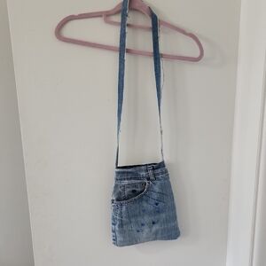 Handmade Upcycled Denim Crossbody Bag | One-of-a-Kind | Sustainable